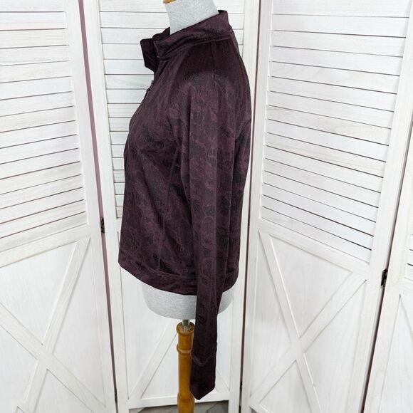 Spyder Active Half Zip Mock Neck Pullover Top Plum Purple Medium - Picture 3 of 15